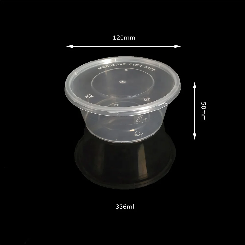 Upscale Disposable Takeout Plastic Round Microwave Thermo Food