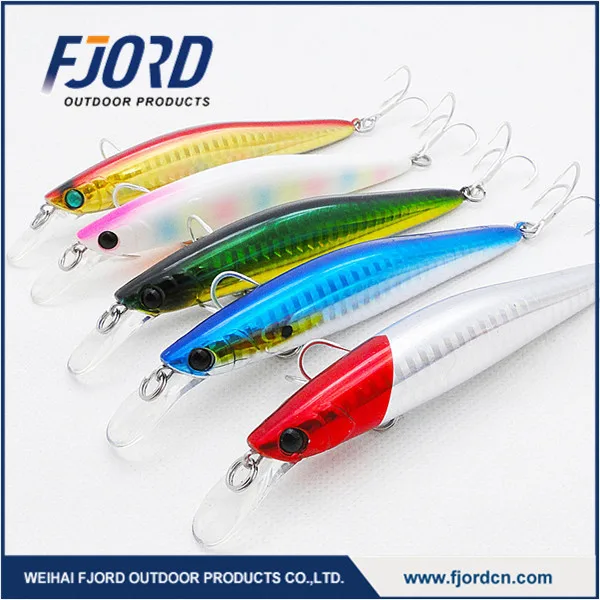 

FJORD Wholesale in stock 85mm 12.2g artificial baits sinking lure hard minnow laser eye lures, 7color
