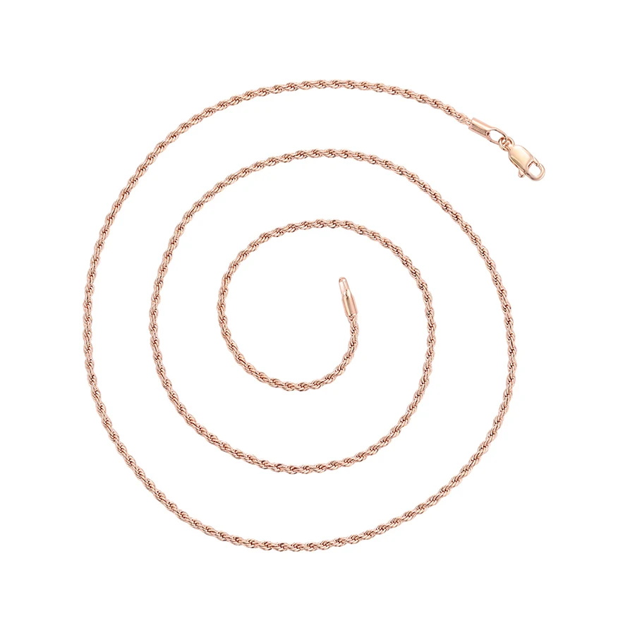 

41264 Xuping hot sale fashion jewelry simple design rose gold plated chain necklace for men, N/a