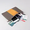 Genuine soft cow leather clutch leather purse patch for lady
