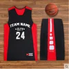 Youth reversible custom Printing logo Basketball jersey shorts/Basketball team uniform sets jersey shirts