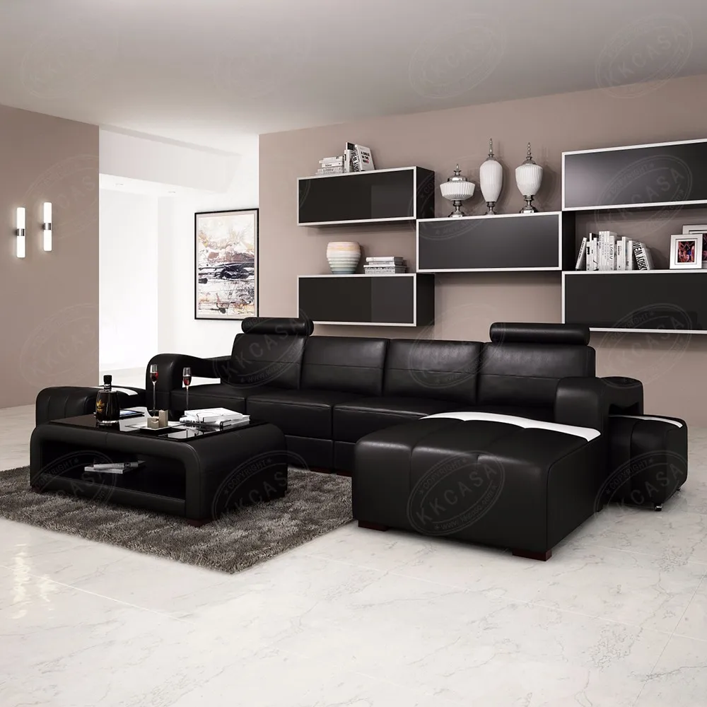 China Furniture Dubai Living Room Modern Italian Genuine ...