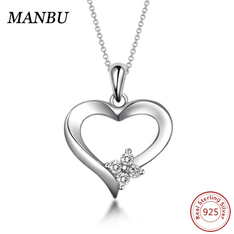 

necklace heart 925 silver hearts pendant women's necklace 19645, Picture