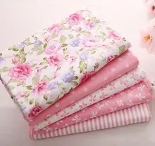 5 pcs 40cm*50cm Pink 100% Cotton Fabric For Sewing Fat Quarter Quilting Patchwork Tissue Tilda Doll Cloth Kids Bedding Textile