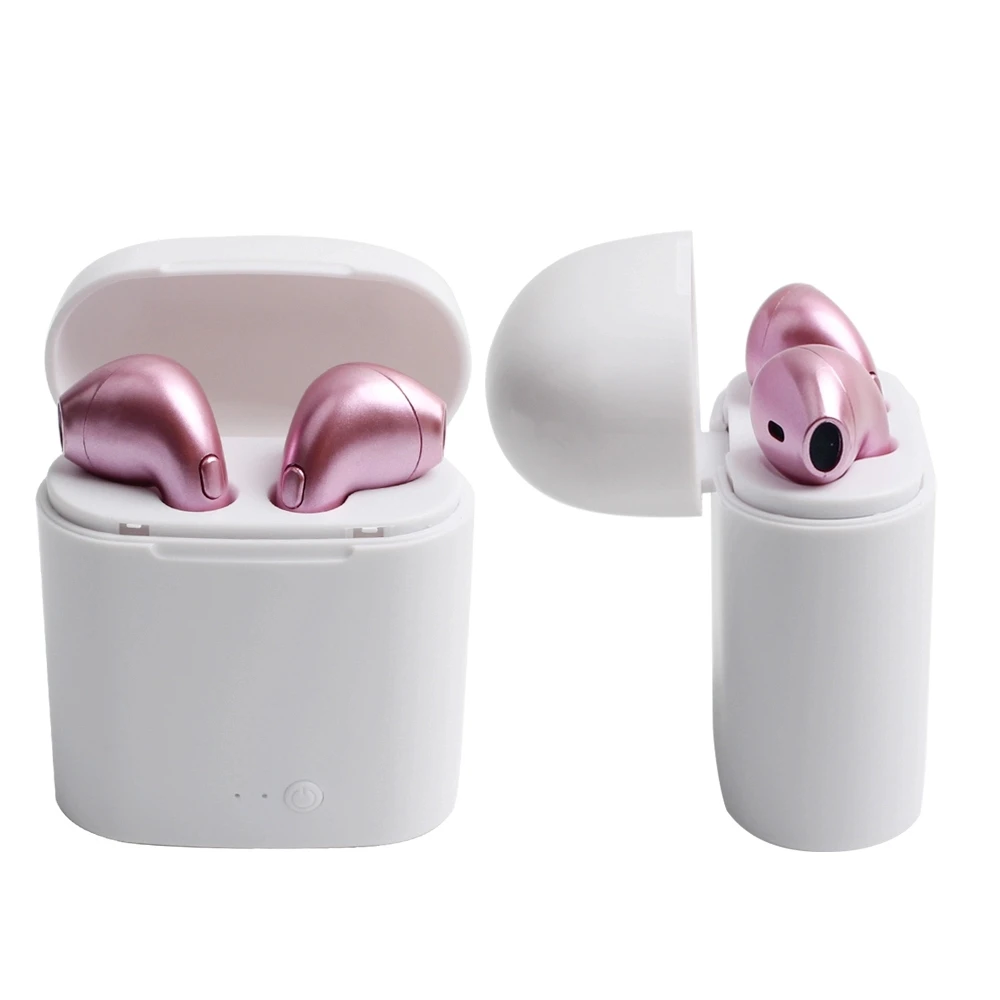 

i7s wireless BT 4.2 TWS Earbuds Earphones with Charging Case, White/black/red/gold/rose gold