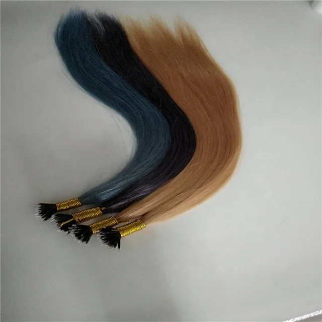 

Wholesale 9A indian Remy Tape Hair Extensions Double Drawn Sided Super Virgin Human nano tip Hair Blond, Natural color #1b