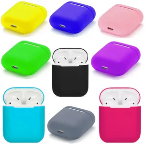 Manufacturer Portable soft resistant earpod Silicone Protective Skin Sleeve Case Cover for Air pods wireless earphone case