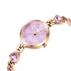 K6309S Diamond Quartz Watch Rose Gold Chain Cuff Women Clock Unique Lady Watch Jewelry