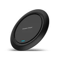 

Amazon Hot Selling Qi Standard Round Universal Fast Charge Mobile Phone Charging Pad Wireless Charger