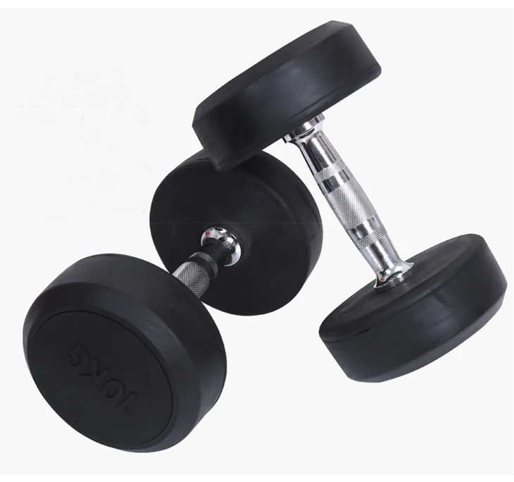 Hot selling Slimming exercise gym equipment crossfit rubber dumbbell set RUIBU-5005