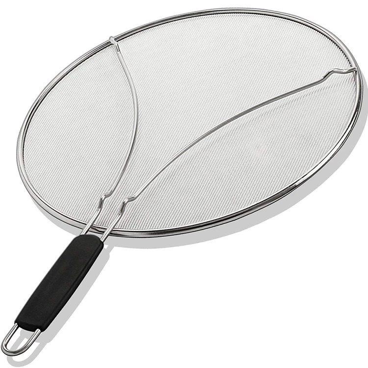 

13 Inch Stainless Steel Oil Splatter Screen For Frying Pan