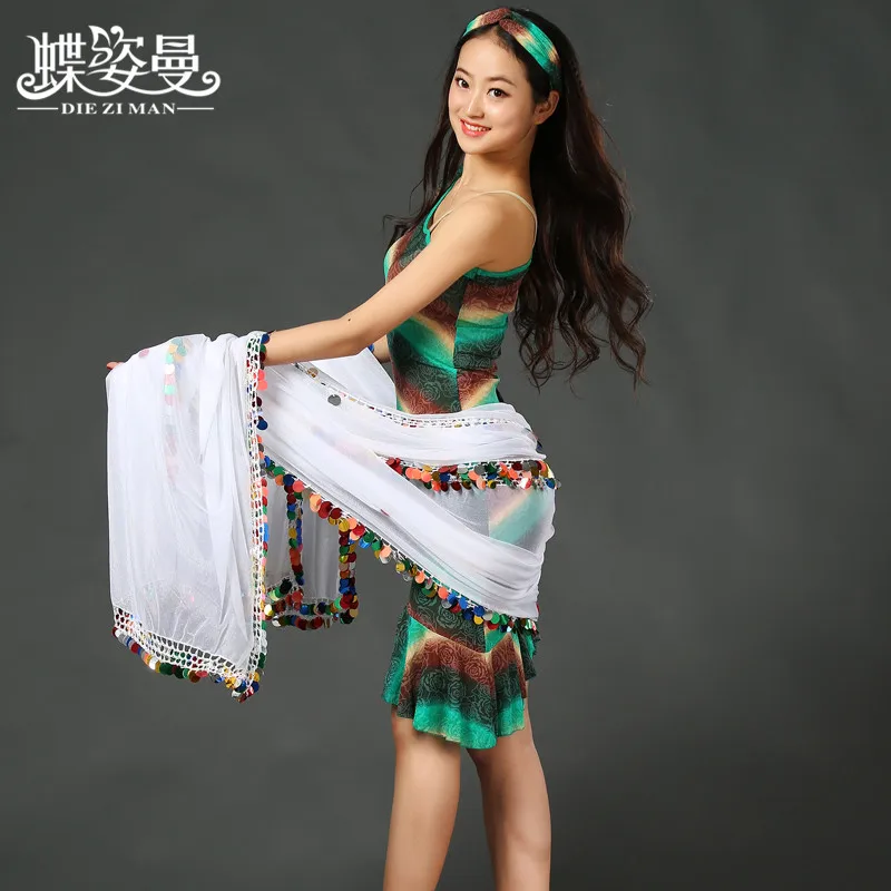 
SJ004 Performance Professional belly dance Linen veil for girl 
