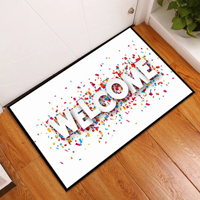 Tigerwings Welcome Custom Design Anti Slip Rubber Floor Mat for Sublimation