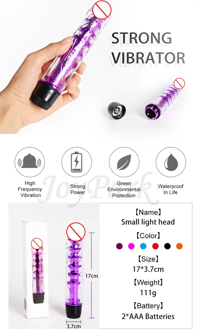 Wholesale Online Vibrating Dildos Penis Small Light Head Power 12v