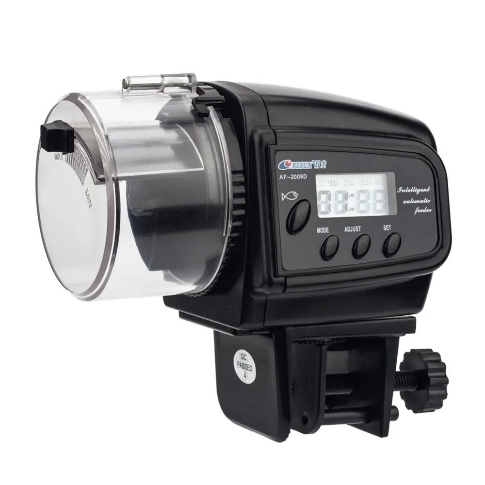 

Aquarium Automatic Fish Feeder Auto Fish Food Feeder with LCD Display for Aquarium, Black