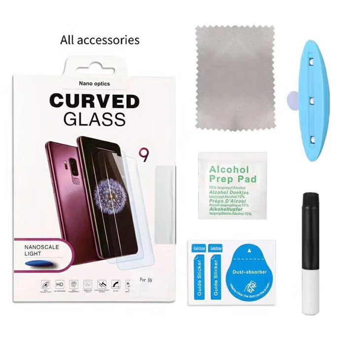 

New Nano Liquid Screen Protector For Samsung S8/S8 Plus/Note8 Full Glue UV Light Tempered Glass