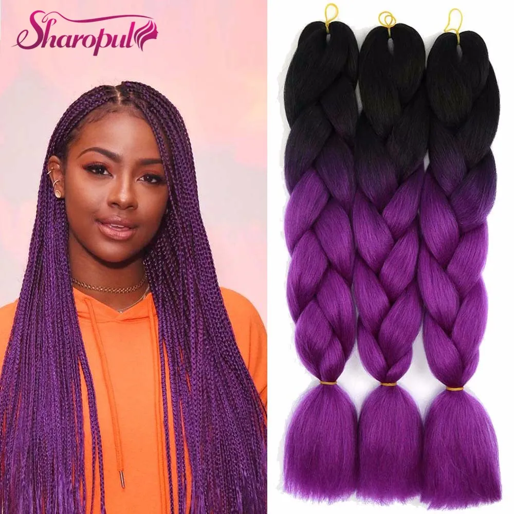 100 Japanese Fiber Braid Hair Hot Water Setting No Tangle Ombre