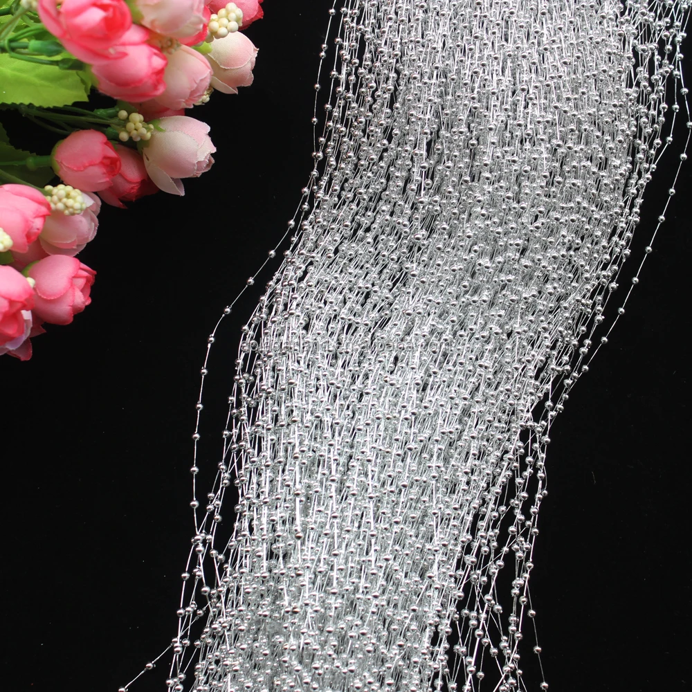 最畅销的3毫米金色珍珠线人造电线婚礼串珠花环