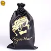 Sinicline various size available custom high quality new arrival soft satin drawstring bags for hair