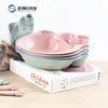 Eco-friendly wheat straw degradable FDA food grade lovely hello kitty tableware