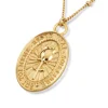 Dainty satellite chain 925 silver jewelry rose medallion gold coin necklace