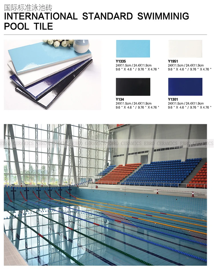 115x240 international standard blue outdoor pool ceramic mosaic and tile