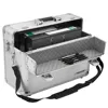 Aluminium Pilot Case Silver Business Briefcase Trolley Attache Suitcase