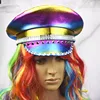 Party rainbow hat Diamond rivet decoration direct hat show service cap