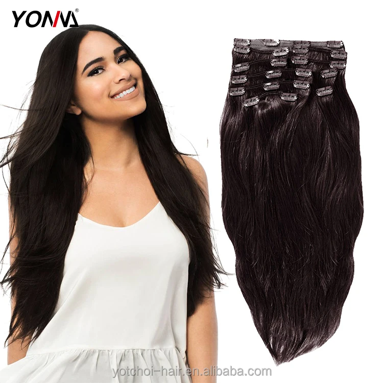 

best selling Brazilian remy human natural hair clip in hair extension factory price