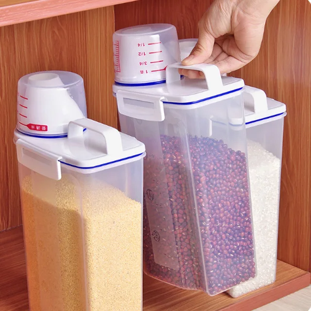 

4L food containers cereal storage container Set, Transparent