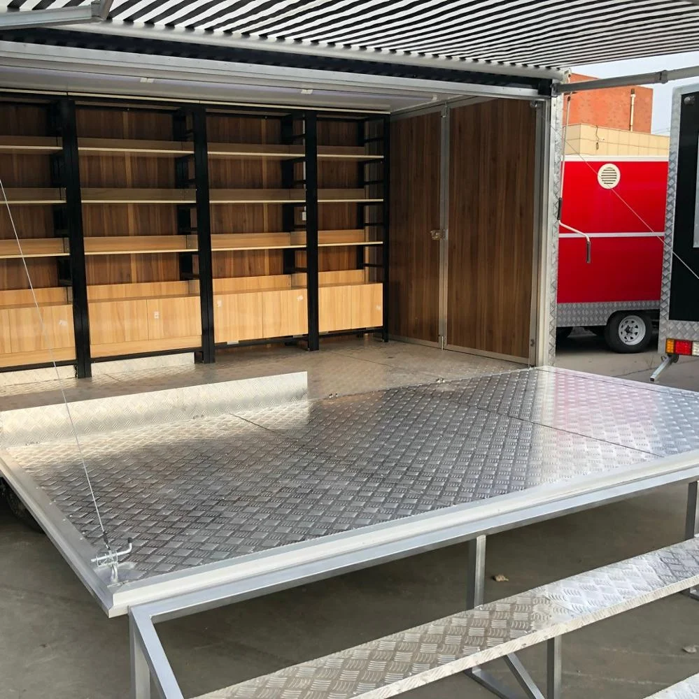 
Customized outdoor aluminum mobile shop trailer export to Australia 