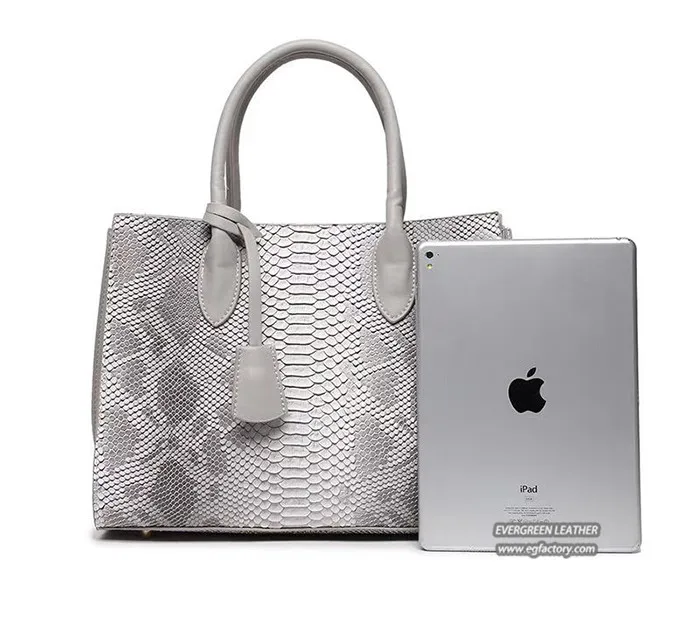 Luxury quality pu lady handbag with Snake print SH607