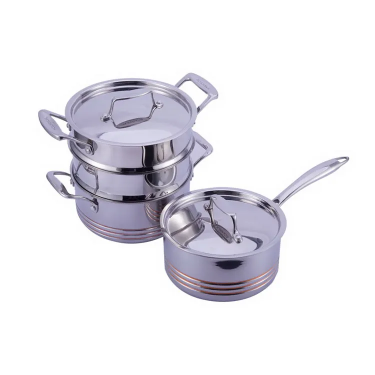 Professional 5 Ply All Clad Induction Copper Steamer Soup Cooking Professional 5 Ply All Clad Induction Copper Steamer Soup Cooking Pot
