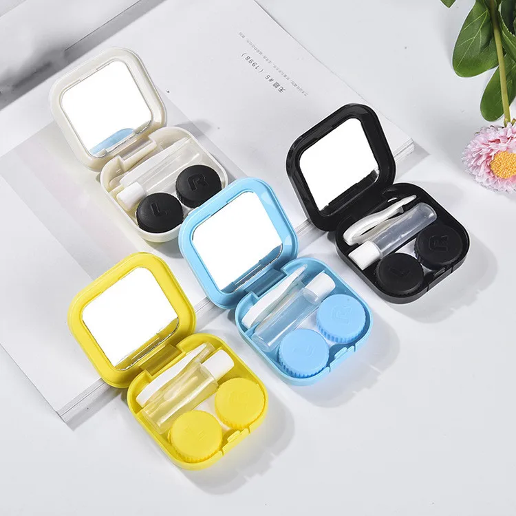 Wholesales Simple Contact Lens Case Box Square Diy Material Contact ...
