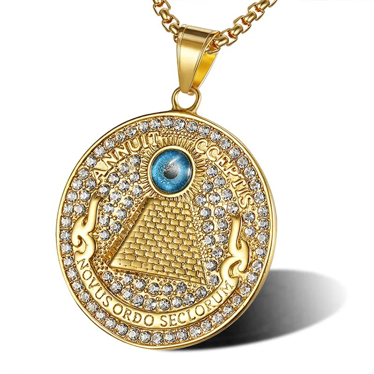

Gold Plating Eye Of Providence Religious Pendant Necklace