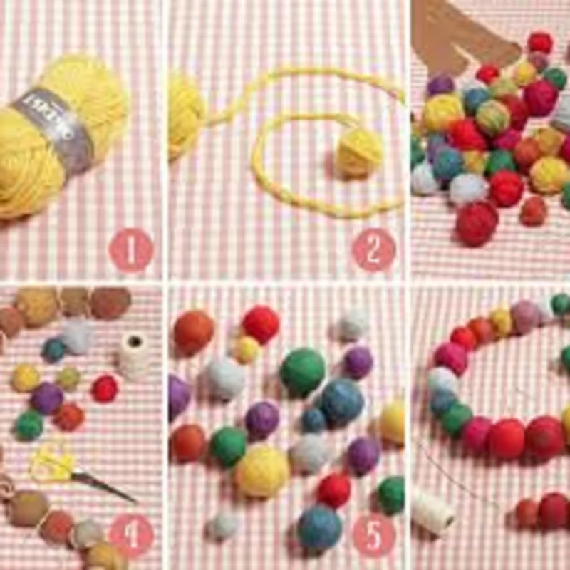 
Eco-Friendly 100% Handmade 2cm Color Wool Balls For Home Decoration and Christmas 
