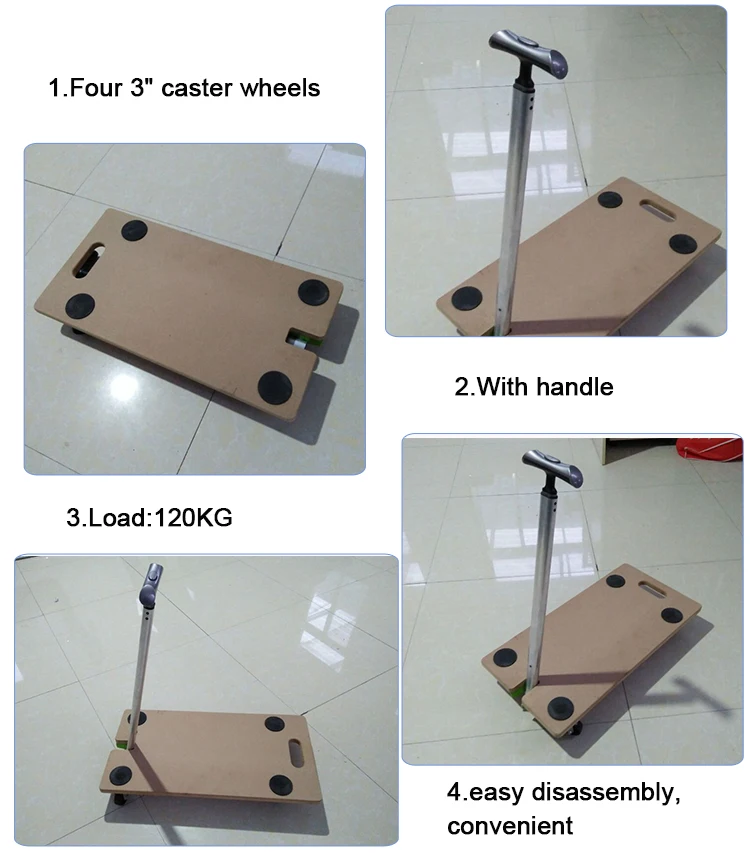 120kg Load Capacity Mdf Wooden Dolly,Mdf Wooden Tool Cart With 3" Caster Buy Mdf Wooden Dolly