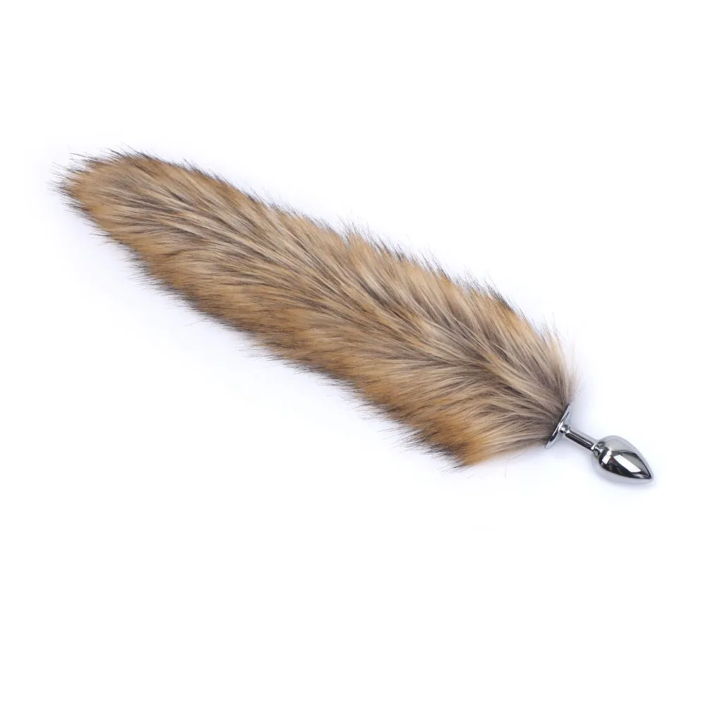 10 Color Stainless Steel Fox Tail Anal Butt Plug Sexual Show Special