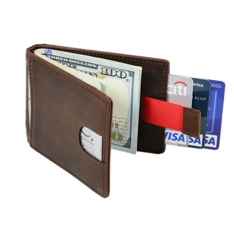 Men Wallet Front Pocket RFID Blocking Leather Slim Wallets