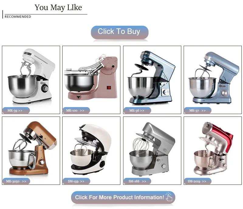 Stainless steel bowl professional stand kitchen machine food mixer