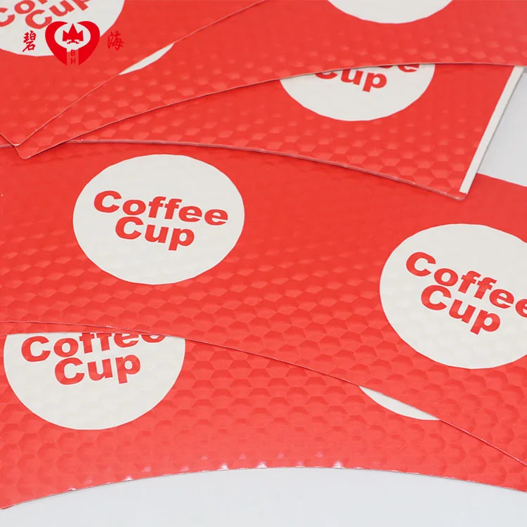 
bamboo pulp raw material 260gsm food grade pe coated cardboard designs logo paper cup fan 