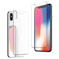 

Premium 2 pack 2.5D 9H Mobile Clear Front Back Tempered Glass For iphone X XS Max XS Screen Protector Tempered glass sheet