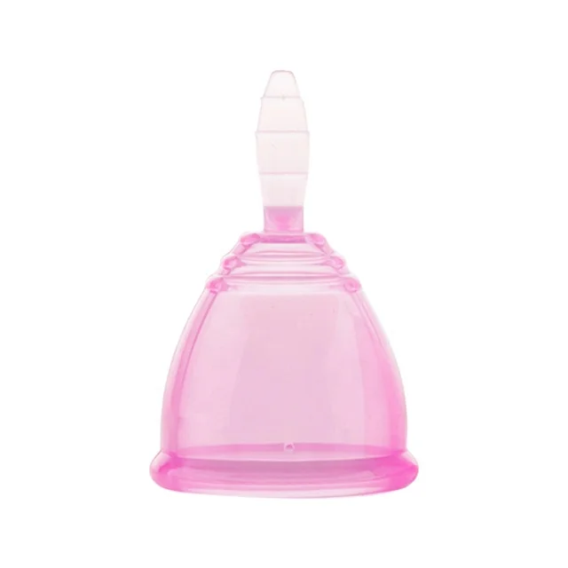 

Hot sales soft rubber silicone menstrual cup, Pink;purple;blue;yellow;transparent
