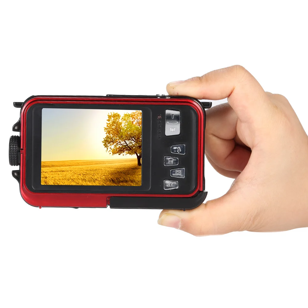 

Waterproof Photo Digital Camera 24Mp Resolution 1920x1080p Full HD Video Lithium Battery, Blue;red and yellow;various color choice for bulk orders