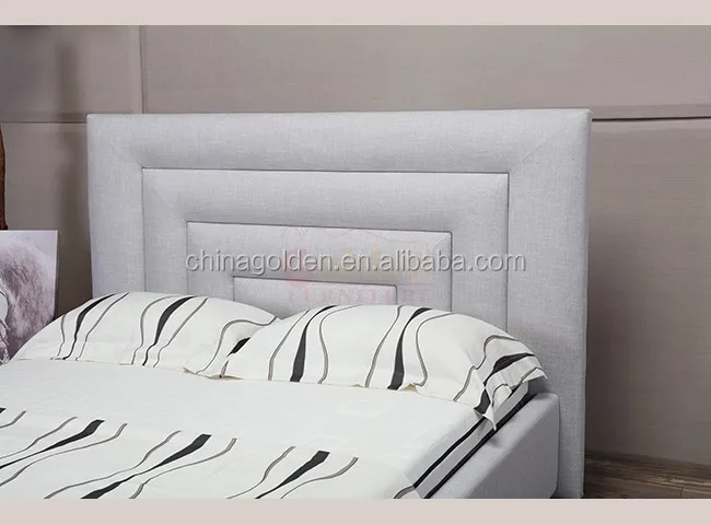 
2016 CIFF latest design linen double cot bed designs 