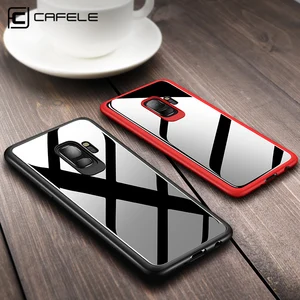 CAFELE fashion clear cell phone cover cases luxury tpu acrylic transparent case for samsung s9 plus galaxy j8 a7 s4