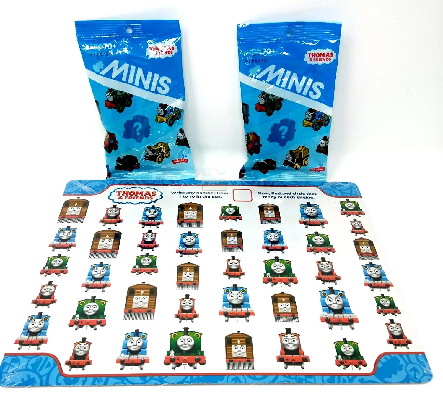 Back to School Toddler Pre-school Elementary School Supplies Dry Erase Board Blind Minis Pack (2) Thomas & Friends