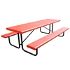 2.5 meters metal outdoor steel picnic table and bench set