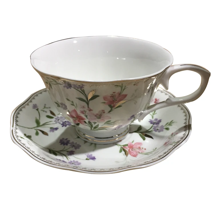 6 ensembles Fournisseurs Chinois Belle Tasse &Agrave; Caf&eacute; En C&eacute;ramique et Soucoupe En Gros