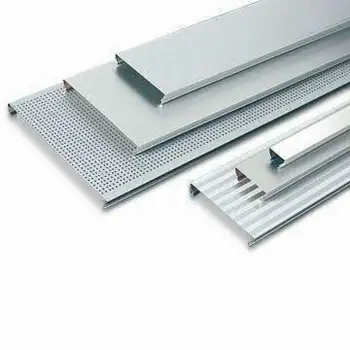 Wall Cladding System Guangmei Fireproof C Shaped Aluminum Strip Ceiling Tiles Construction Ma Buy Cheap Ceiling Tiles C1500 Self Clean Perforated